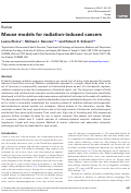 Cover page: Mouse models for radiation-induced cancers