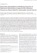 Cover page: Homeostatic Dysregulation in Membrane Properties of Masticatory Motoneurons Compared with Oculomotor Neurons in a Mouse Model for Amyotrophic Lateral Sclerosis