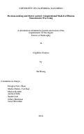 Cover page: Decision-making and Motor control : Computational Models of Human Sensorimotor Processing