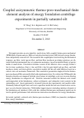 Cover page: Coupled Axisymmetric Thermo-Poro-Mechanical Finite Element Analysis of Energy Foundation Centrifuge Experiments in Partially Saturated Silt