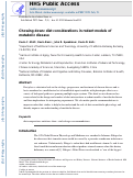 Cover page: Chowing down: diet considerations in rodent models of metabolic disease.