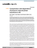 Cover page: Compression-rate dependence of pressure-induced phase transitions in Bi.