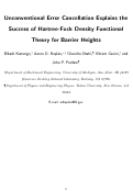 Cover page: Unconventional Error Cancellation Explains the Success of Hartree–Fock Density Functional Theory for Barrier Heights