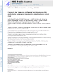 Cover page: Change in four measures of physical function among older adults during lung cancer treatment: A mixed methods cohort study