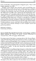 Cover page: Navajo Multi-Household Social Units: Archaeology on Black Mesa, Arizona. By Thomas R. Rocek.