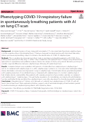 Cover page: Phenotyping COVID-19 respiratory failure in spontaneously breathing patients with AI on lung CT-scan.