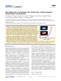 Cover page: New Approach to Investigate the Cytotoxicity of Nanomaterials Using Single Cell Mechanics