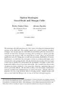 Cover page: Option Strategies: Good Deals and Margin Calls