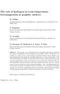 Cover page: The role of hydrogen in room-temperature ferromagnetism at graphite surfaces