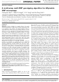 Cover page of A multi-array multi-SNP genotyping algorithm for Affymetrix SNP microarrays