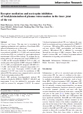 Cover page: Receptor mediation and nociceptin inhibition of bradykinin-induced plasma extravasation in the knee joint of the rat