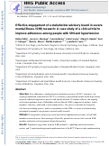 Cover page: Effective engagement of a stakeholder advisory board in severe mental illness (SMI) research: A case study of a clinical trial to improve adherence among people with SMI and hypertension.