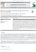 Cover page: Field tests of a dynamic green driving strategy based on inter-vehicle communication