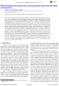 Cover page: Motion-adapted pulse sequences for oriented sample (OS) solid-state NMR of biopolymers