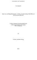 Cover page: State Law and Illegal Immigrants: A Study of Confounding of the Effects ofArizona SB 1070 Policy