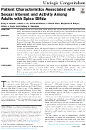 Cover page: Patient Characteristics Associated with Sexual Interest and Activity Among Adults with Spina Bifida