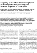 Cover page: Targeting of TAK1 by the NF-kappa B protein Relish regulates the JNK-mediated immune response in Drosophila