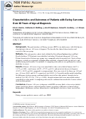 Cover page: Characteristics and outcomes of patients with Ewing sarcoma over 40 years of age at diagnosis