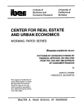 Cover page: Patterns of Household Usage of Financial Services: An Analysis from the 1983 and 1986 Surveys of Consumer Finances