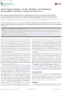 Cover page: Draft Genome Sequence of the Cellulolytic and Xylanolytic Thermophile Clostridium clariflavum Strain 4-2a