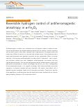 Cover page: Reversible hydrogen control of antiferromagnetic anisotropy in α-Fe2O3