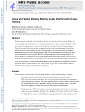 Cover page: Visual and verbal working memory loads interfere with scene-viewing