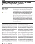 Cover page: Dense sampling of bird diversity increases power of comparative genomics