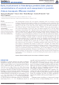 Cover page: Early involvement in friendships predicts later plasma concentrations of oxytocin and vasopressin in juvenile rhesus macaques (Macaca mulatta)