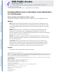 Cover page: Evaluating different routes of extracellular vesicle administration for cranial therapies