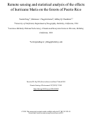 Cover page: Remote sensing and statistical analysis of the effects of hurricane María on the forests of Puerto Rico