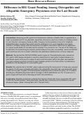 Cover page: Difference in R01 Grant Funding Among Osteopathic and Allopathic Emergency Physicians over the Last Decade