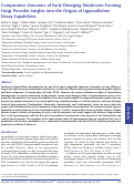 Cover page: Comparative Genomics of Early-Diverging Mushroom-Forming Fungi Provides Insights into the Origins of Lignocellulose Decay Capabilities