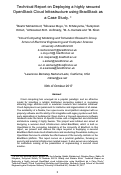 Cover page: Technical Report on Deploying a highly secured OpenStack Cloud Infrastructure using BradStack as a Case Study