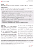 Cover page: The relationship between dopamine receptor D1 and cognitive performance