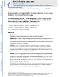 Cover page: Determination of Cutpoints for Symptom Burden in Oncology Patients Receiving Chemotherapy