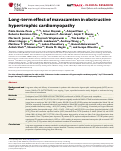 Cover page: Long-term effect of mavacamten in obstructive hypertrophic cardiomyopathy.