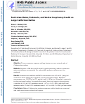 Cover page: Particulate Matter, Endotoxin, and Worker Respiratory Health on Large Californian Dairies