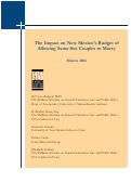 Cover page: The Impact on New Mexico's Budget of Allowing Same-Sex Coules to Marry