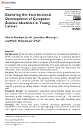 Cover page: Exploring the Intersectional Development of Computer Science Identities in Young Latinas