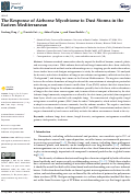 Cover page: The Response of Airborne Mycobiome to Dust Storms in the Eastern Mediterranean.