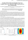 Cover page: Scanning K-Edge Subtraction Imaging Using Laser- Compton Sources as a Method for High-Contrast and Low-Dose Mammography