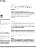 Cover page: Refining Time-Activity Classification of Human Subjects Using the Global Positioning System