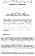 Cover page: A Survey of High-Quality Computational Libraries and their Impact in Science and 
Engineering Applications