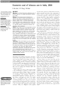 Cover page: Economic cost of tobacco use in India, 2004