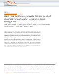 Cover page: Hard rock landforms generate 130 km ice shelf channels through water focusing in basal corrugations