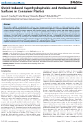 Cover page: Shrink-Induced Superhydrophobic and Antibacterial Surfaces in Consumer Plastics