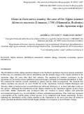 Cover page: Aliens in their native country: the case of the Alpine marmot Marmota marmota (Linnaeus, 1758) (Mammalia, Rodentia) in the Apennine ridge