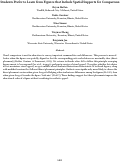 Cover page: Students Prefer to Learn from Figures that Include Spatial Supports for Comparison