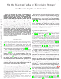 Cover page: On the marginal value of electricity storage