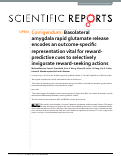 Cover page: Corrigendum: Basolateral amygdala rapid glutamate release encodes an outcome-specific representation vital for reward-predictive cues to selectively invigorate reward-seeking actions.